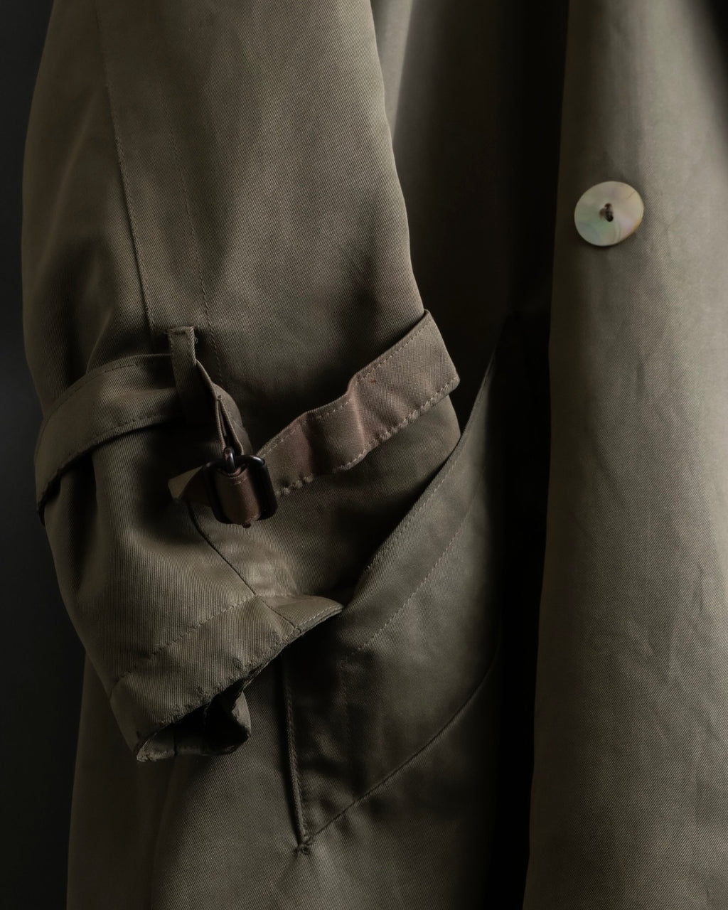 Vintage long collar raglan spring trench jacket