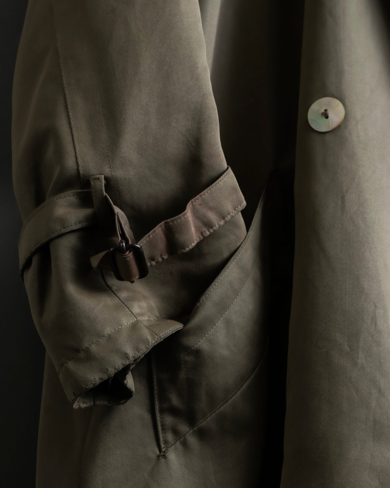 Vintage long collar raglan spring trench jacket