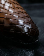 “MODELLO” gradation color intrecciato designed dress shoes