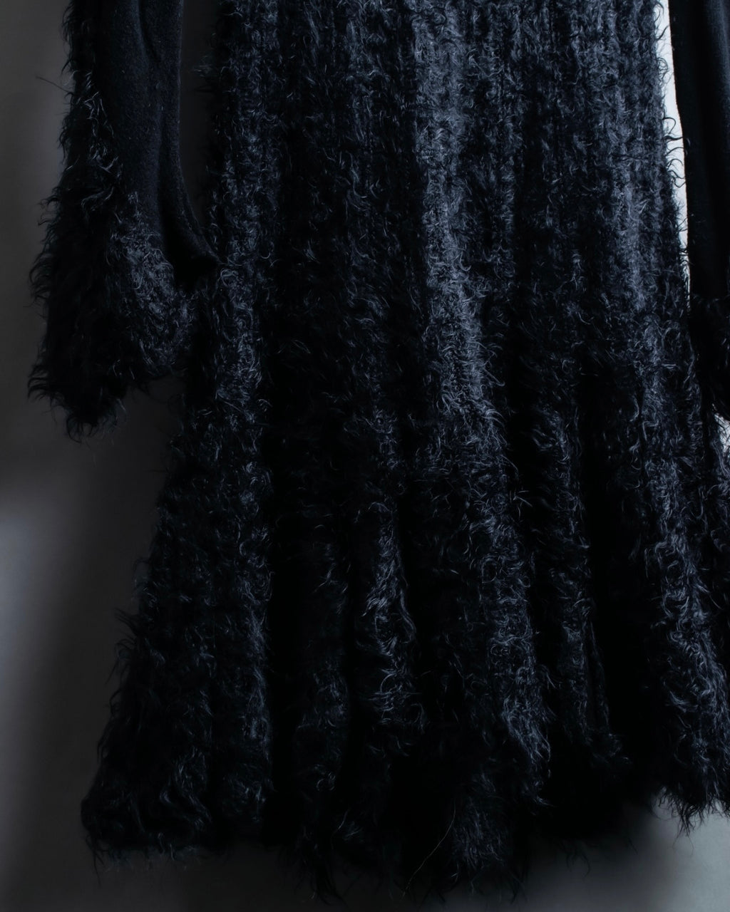 "FENDI" mohair shaggy long cardigan