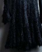 "FENDI" mohair shaggy long cardigan