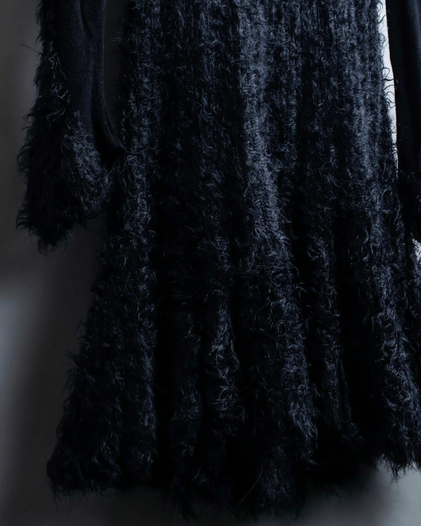 "FENDI" mohair shaggy long cardigan