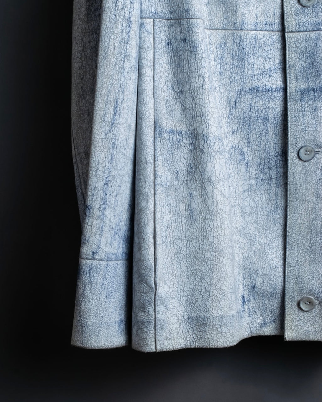 "CRISTIANO di THIENE"Crack design white leather jacket