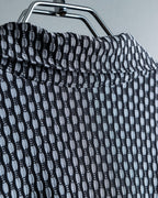 Vintage three-dimensional processed monotone polyester shirt