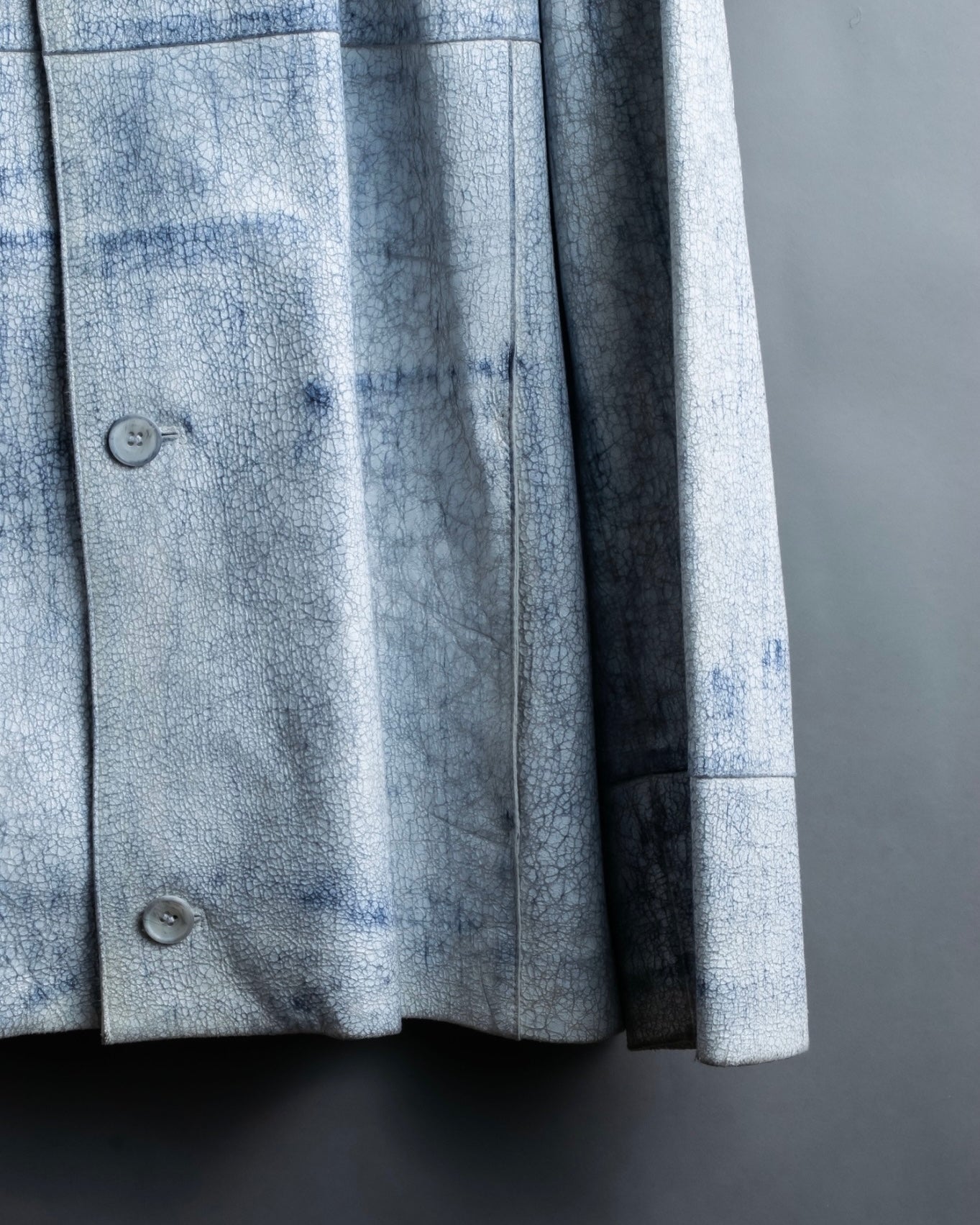 "CRISTIANO di THIENE"Crack design white leather jacket