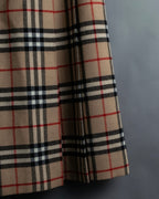 "Burberry's (70-80's)" Nova check side zip pleated skirt