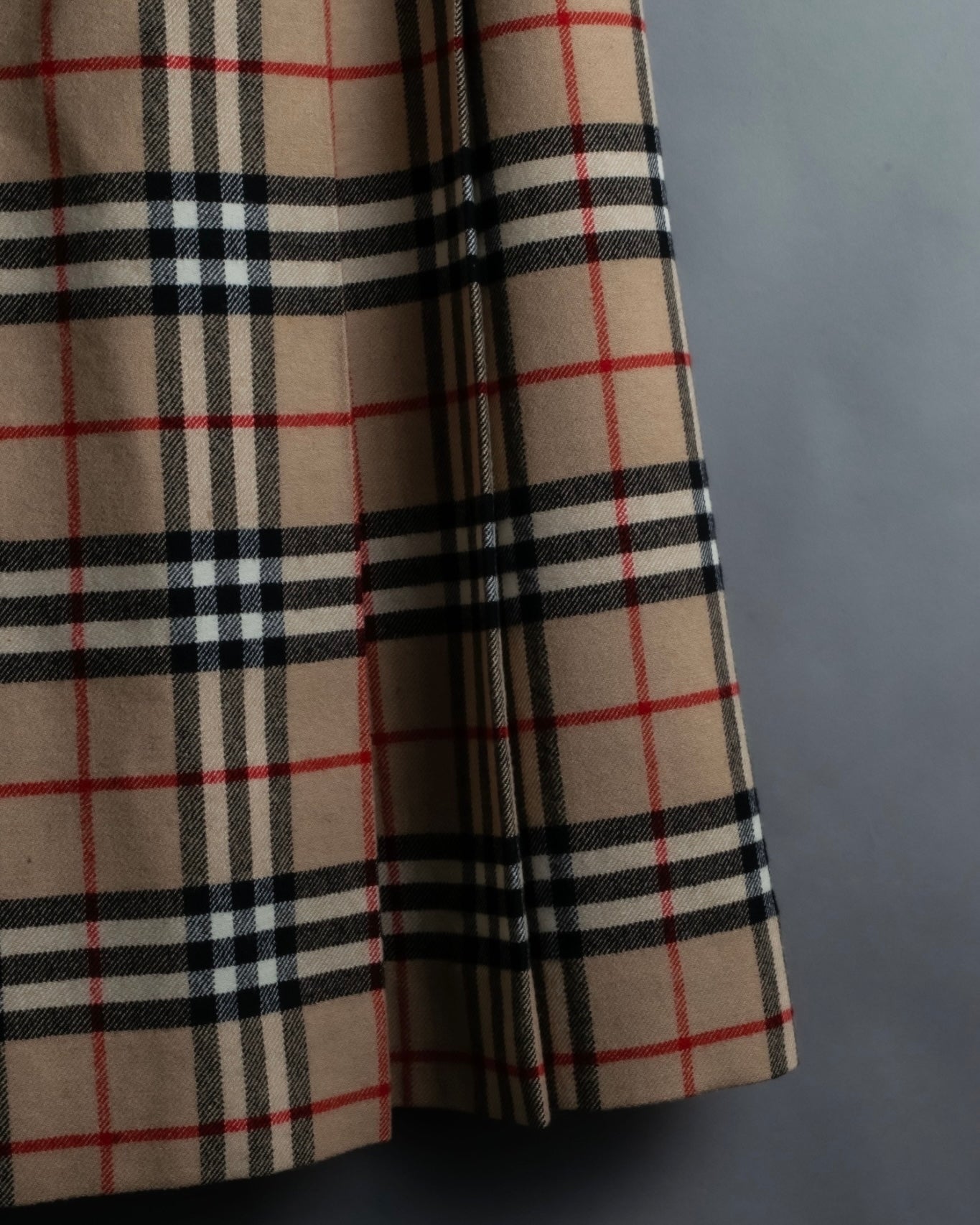 "Burberry's (70-80's)" Nova check side zip pleated skirt
