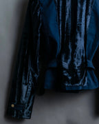 "BLUMARINE" fur combination riders jacket