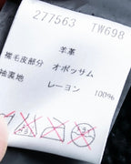 "BALENCIAGA" Opossum Fur Boa Leather Special Coat