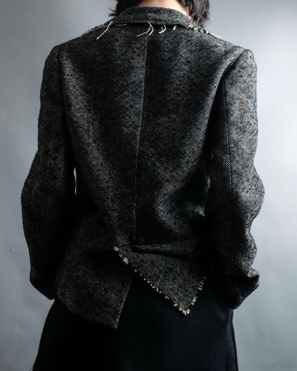 "Yohji Yamamoto +NOIR" Frill smoking jacket