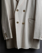 "SOWER" cashmere cotton double breasted tailored jacket