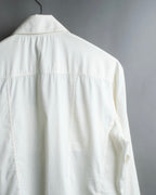 "GUCCI" zip pocket designed gold buttons shirt