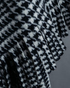 “BALENCIAGA  18AW” Virgin wool  plaid wrapped skirt