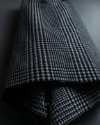 “BALENCIAGA  18AW” Virgin wool  plaid wrapped skirt