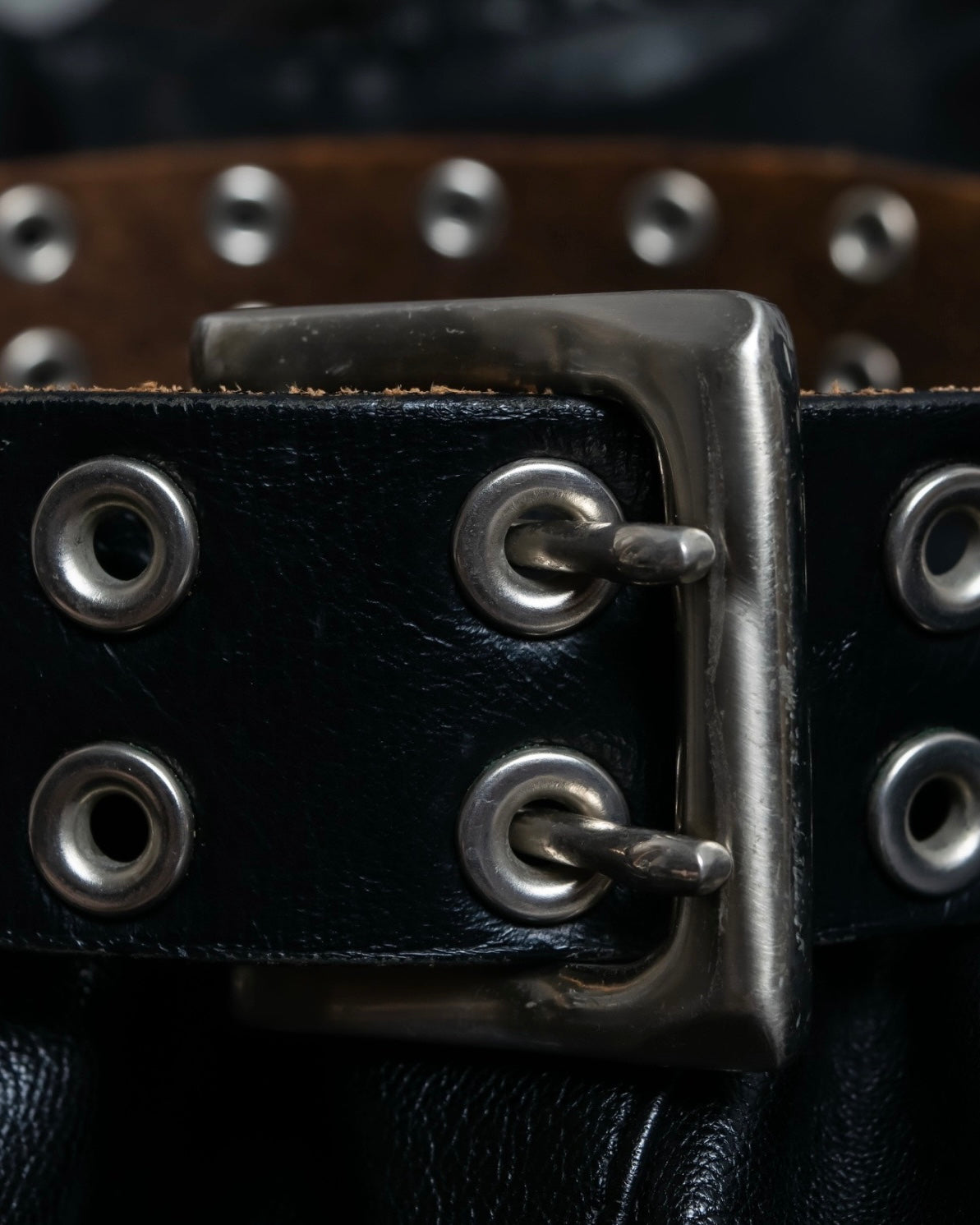 Double Pin Top Leather Belt