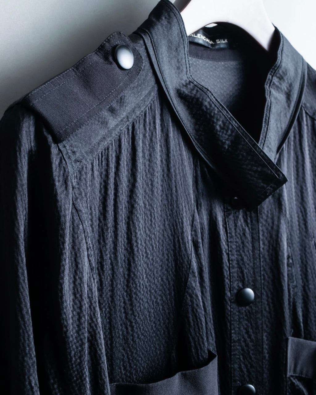 "BALENCIAGA" Trench design silk dress