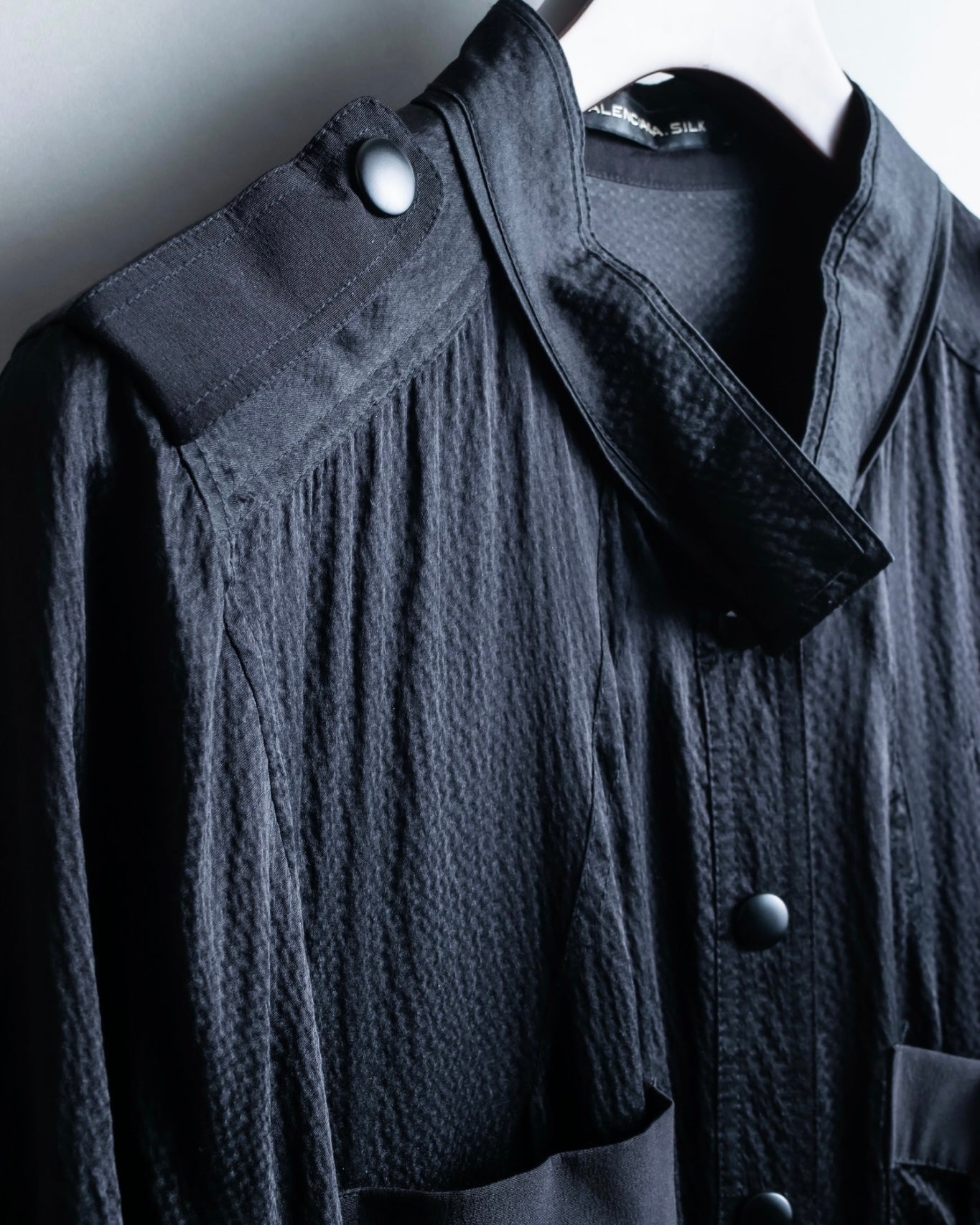 "BALENCIAGA" Trench design silk dress