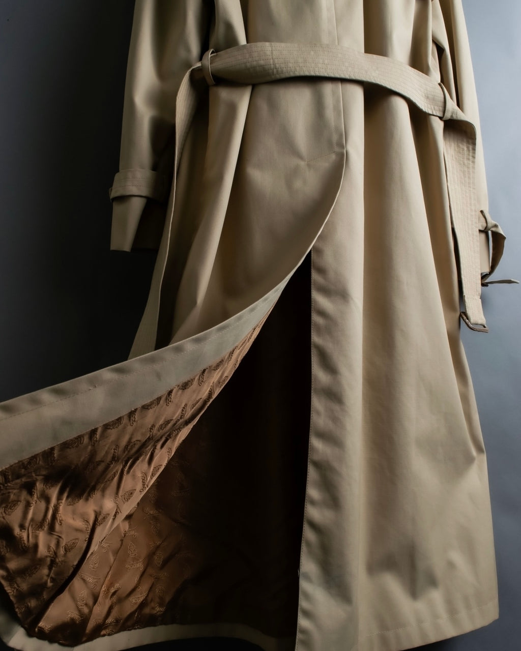 "GUCCI 70-80's" Big collar design oversize design trench coat