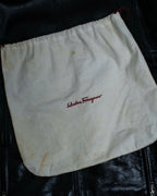 "Salvatore Ferragamo" enamel shoulder bag