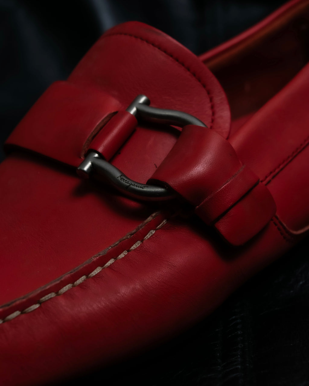 "Salvatore Ferragamo" gancino designed rubber sole loafer