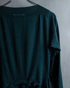“MM6” docking designed four sleeves long knit