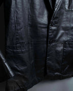 "Calvin Klein" Faded leather tailored jacket