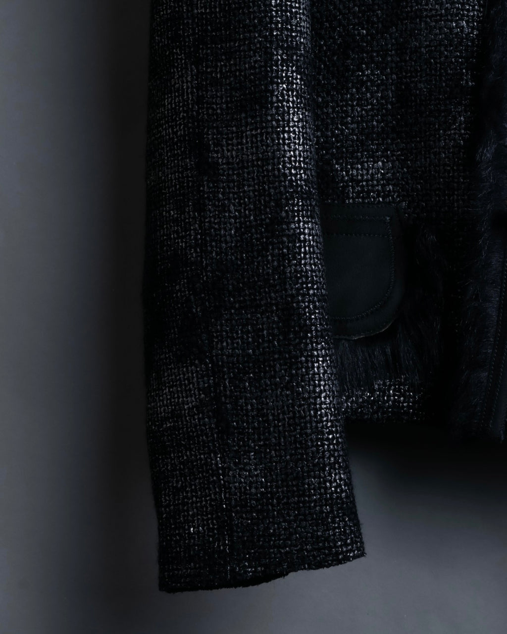 "PRADA" sheep fur wool duffel jacket