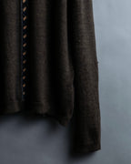 "COMME des GARCONS HOMME PLUS (1997-98's )" Spiral print design dark brown knit