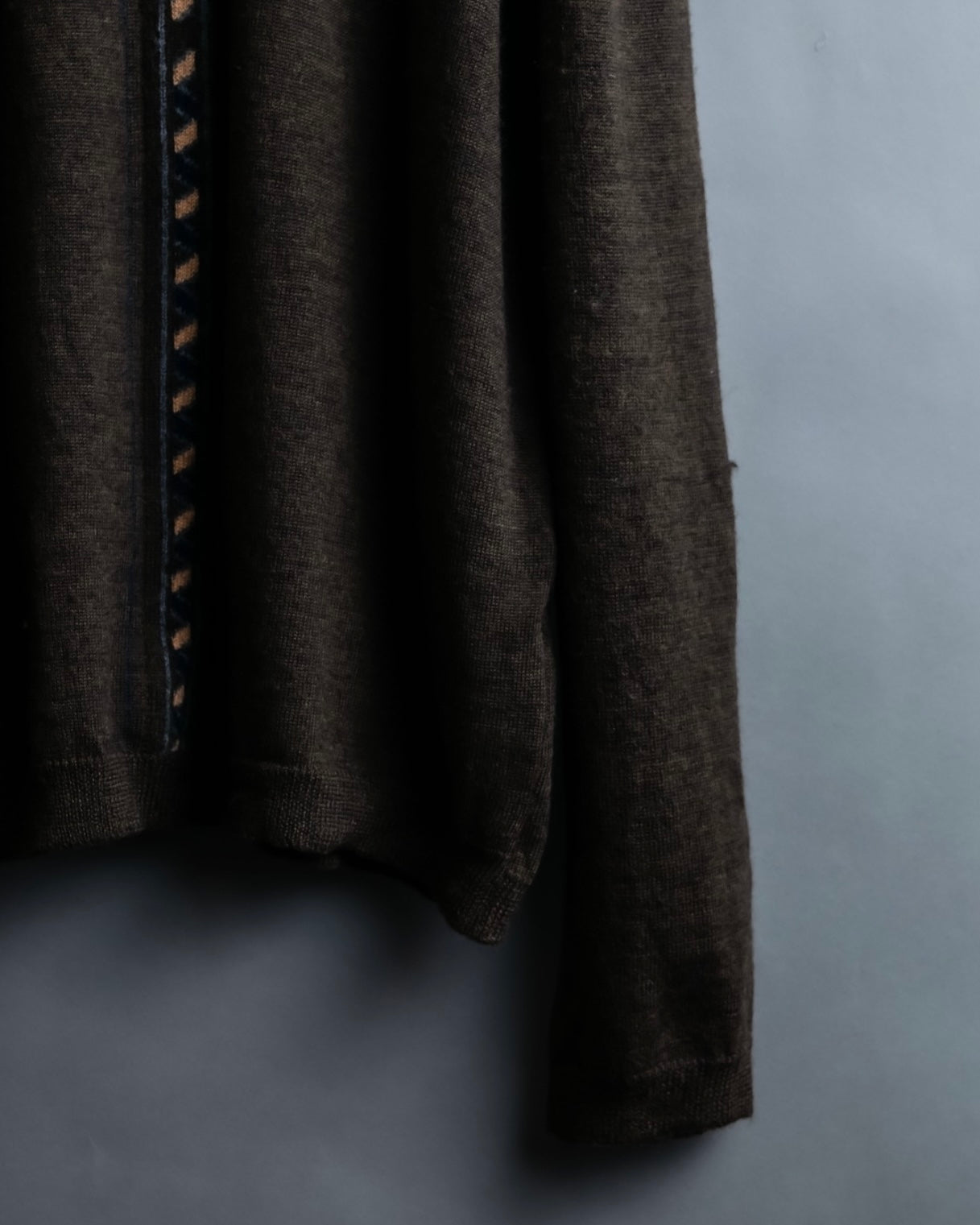 "COMME des GARCONS HOMME PLUS (1997-98's )" Spiral print design dark brown knit