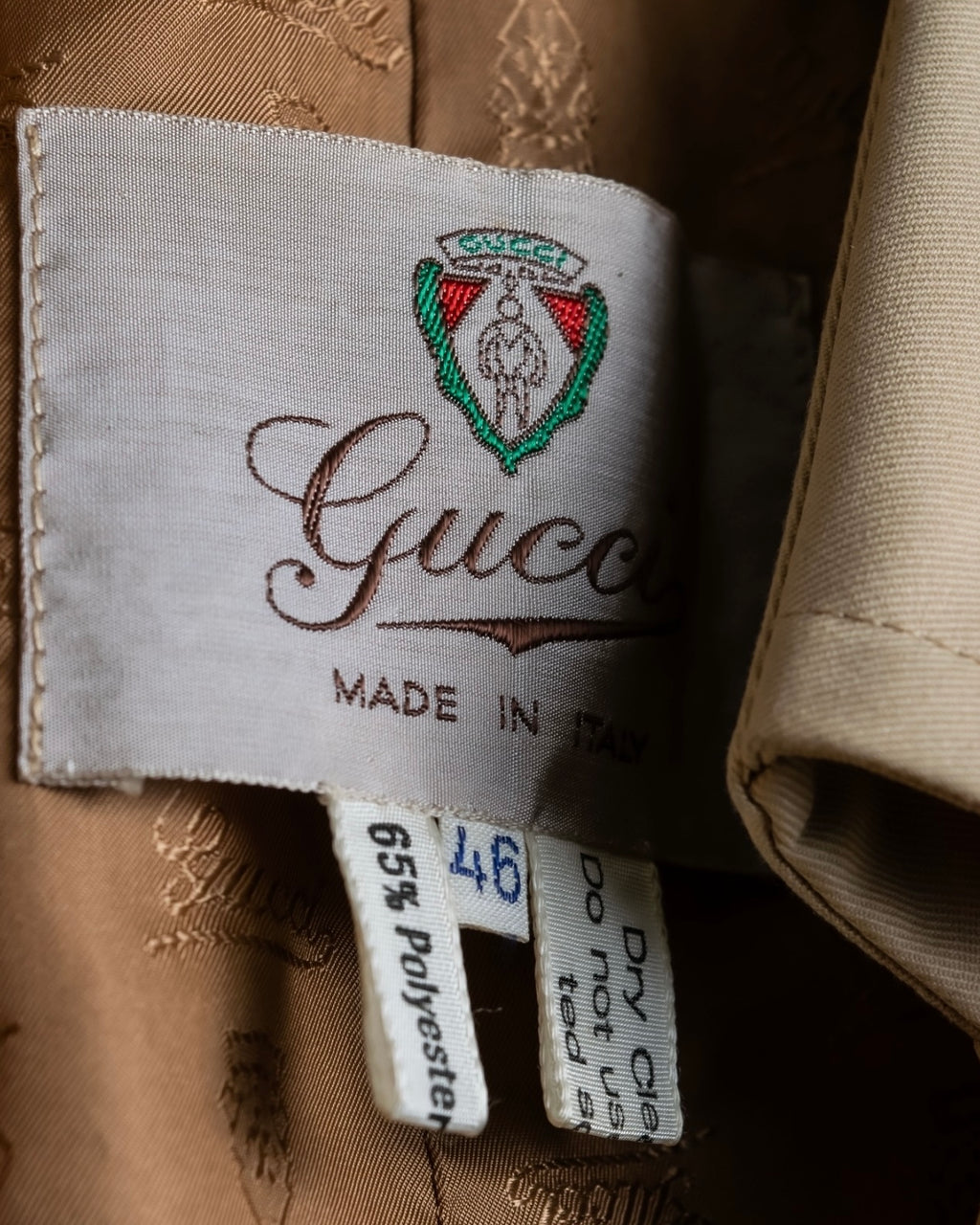 "GUCCI 70-80's" Big collar design oversize design trench coat