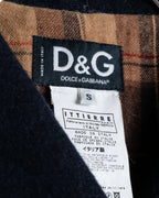"DOLCE &amp; GABBANA" Slim silhouette leather patch P coat