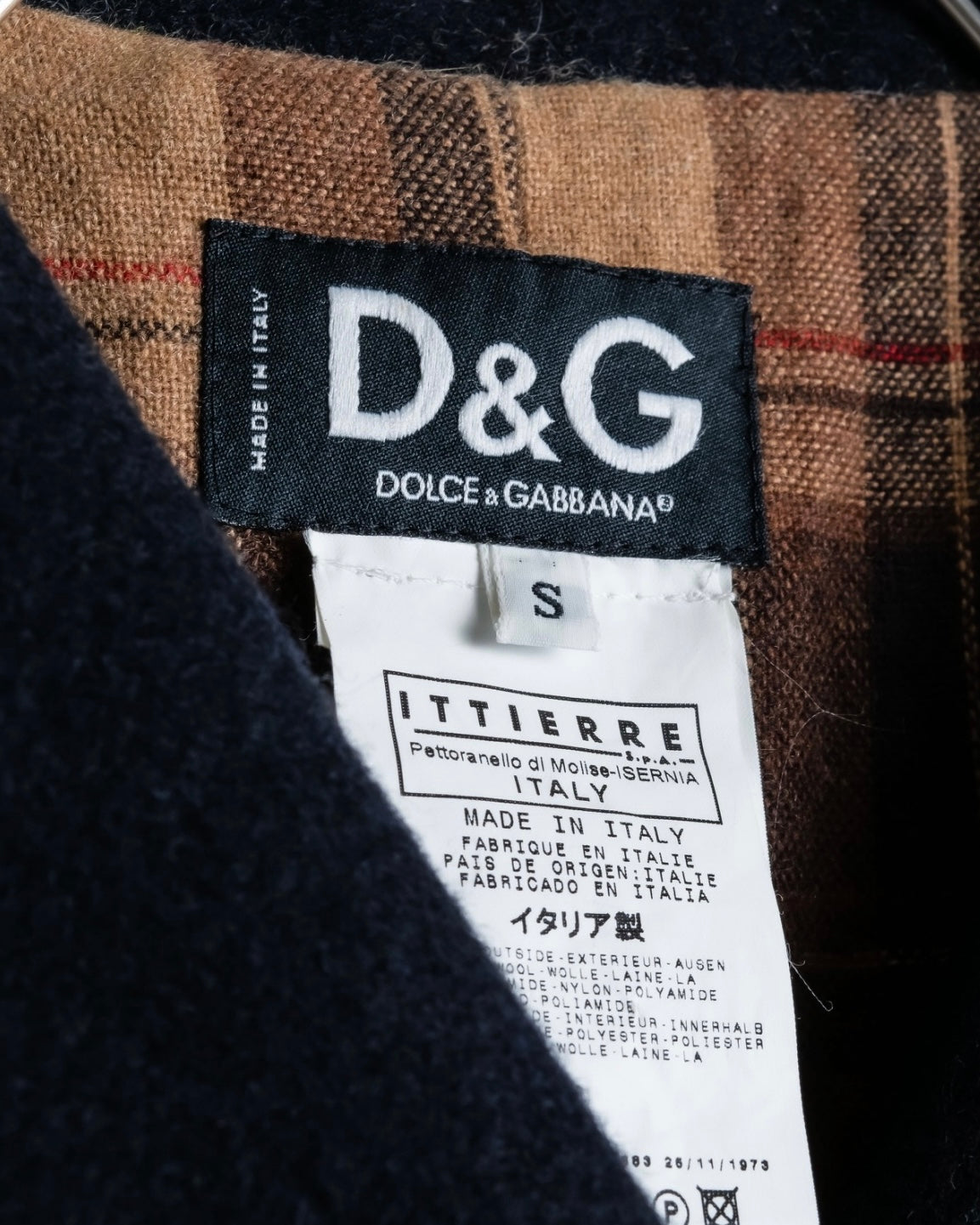 "DOLCE &amp; GABBANA" Slim silhouette leather patch P coat