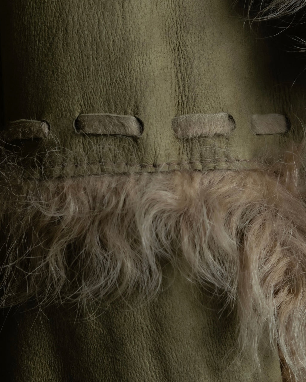 Vintage kargan lamb suede combination jacket