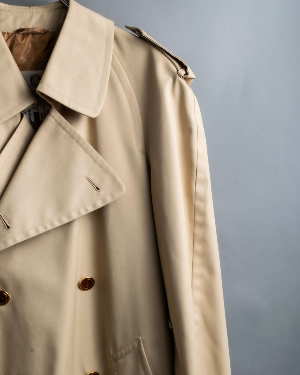 "GUCCI 70-80's" Big collar design oversize design trench coat