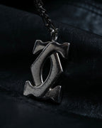 "Cartier" 925 silver logo motif necklace