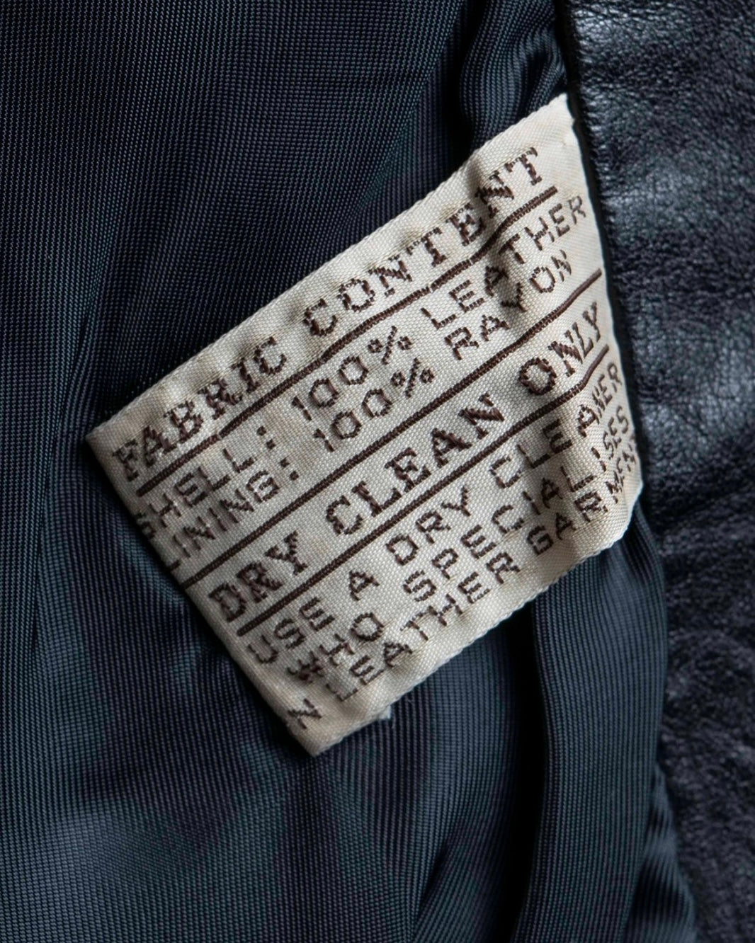 "Calvin Klein" Faded leather tailored jacket