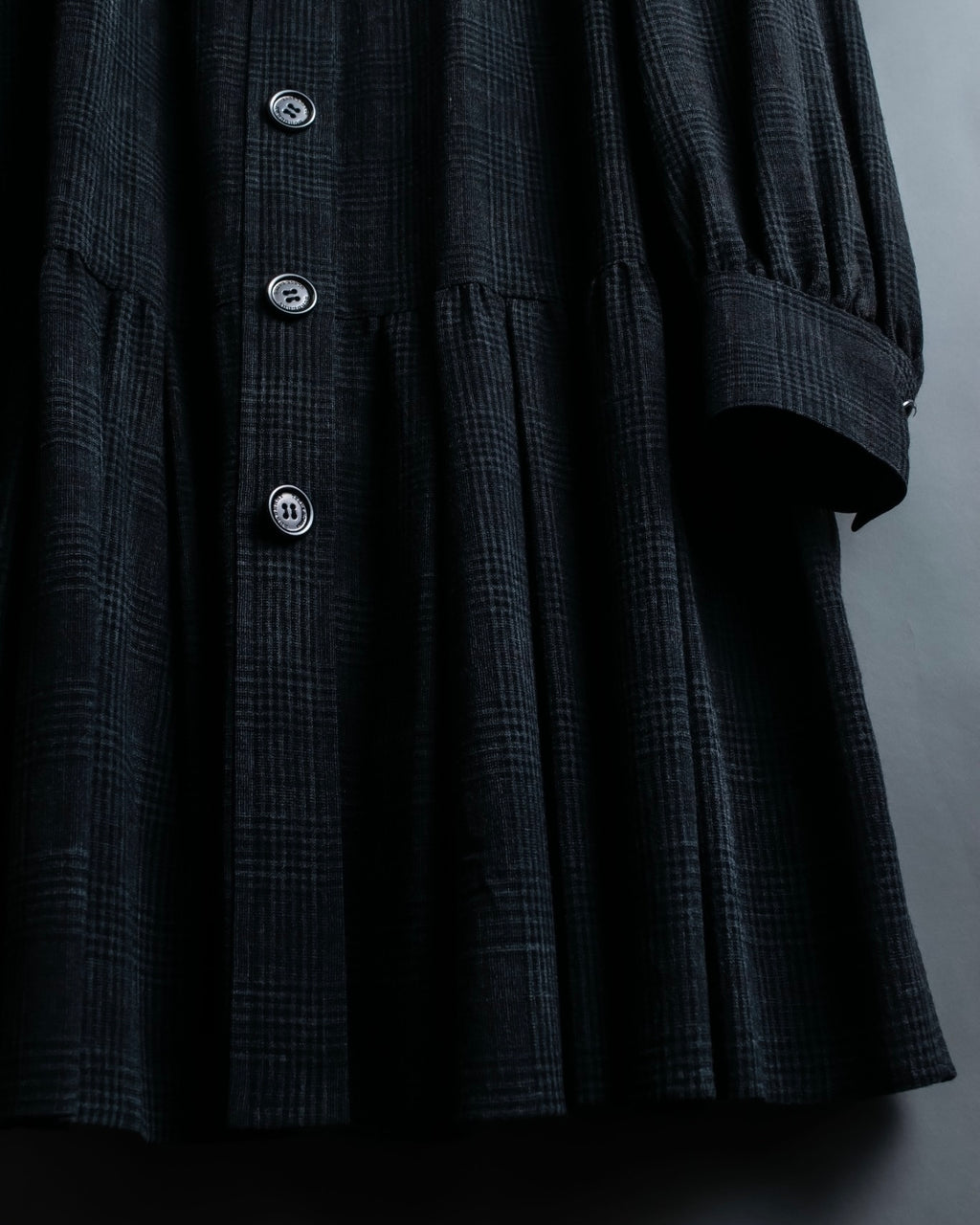 “Burberry Black Label” Trench coat designed long check shirts