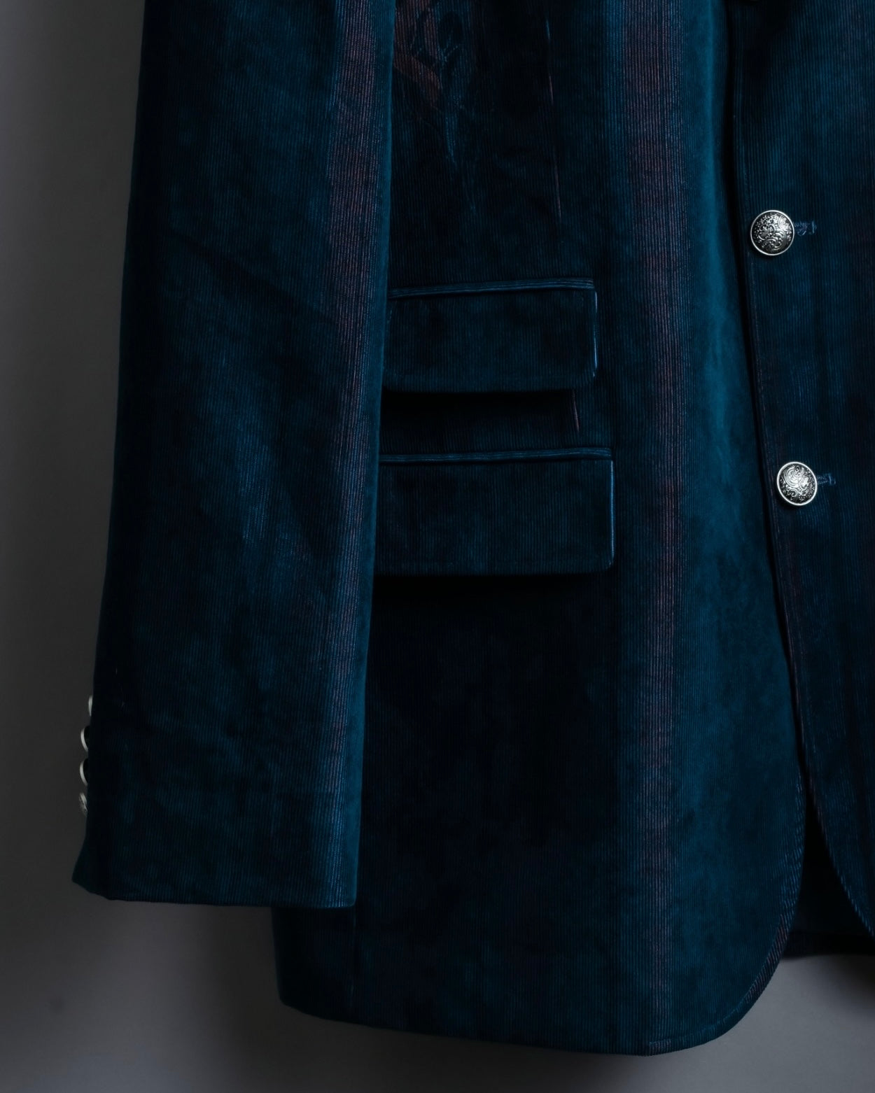 XL Vintage iridescent corduroy tailored jacket