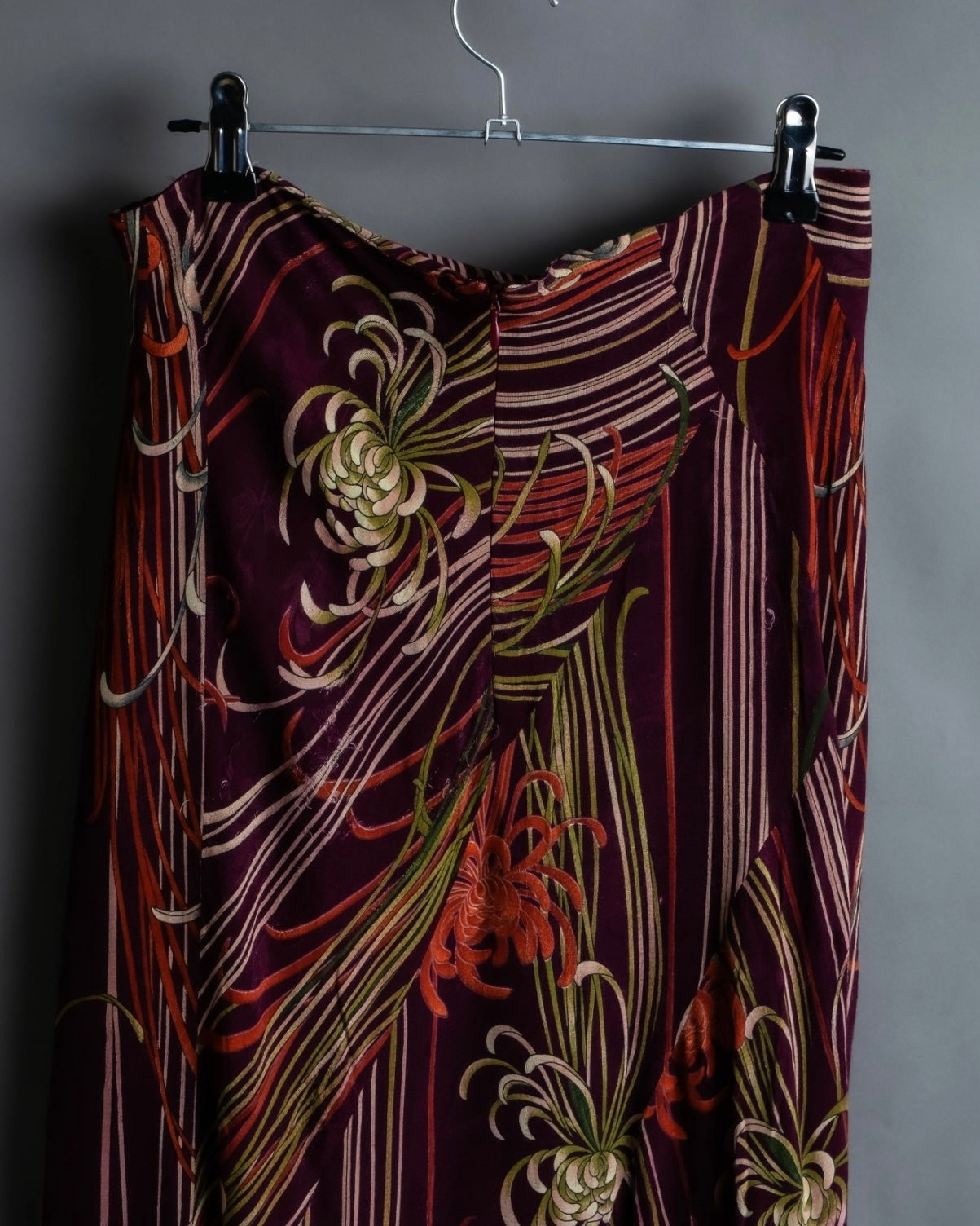 "KENZO" Art pattern skirt spider lily