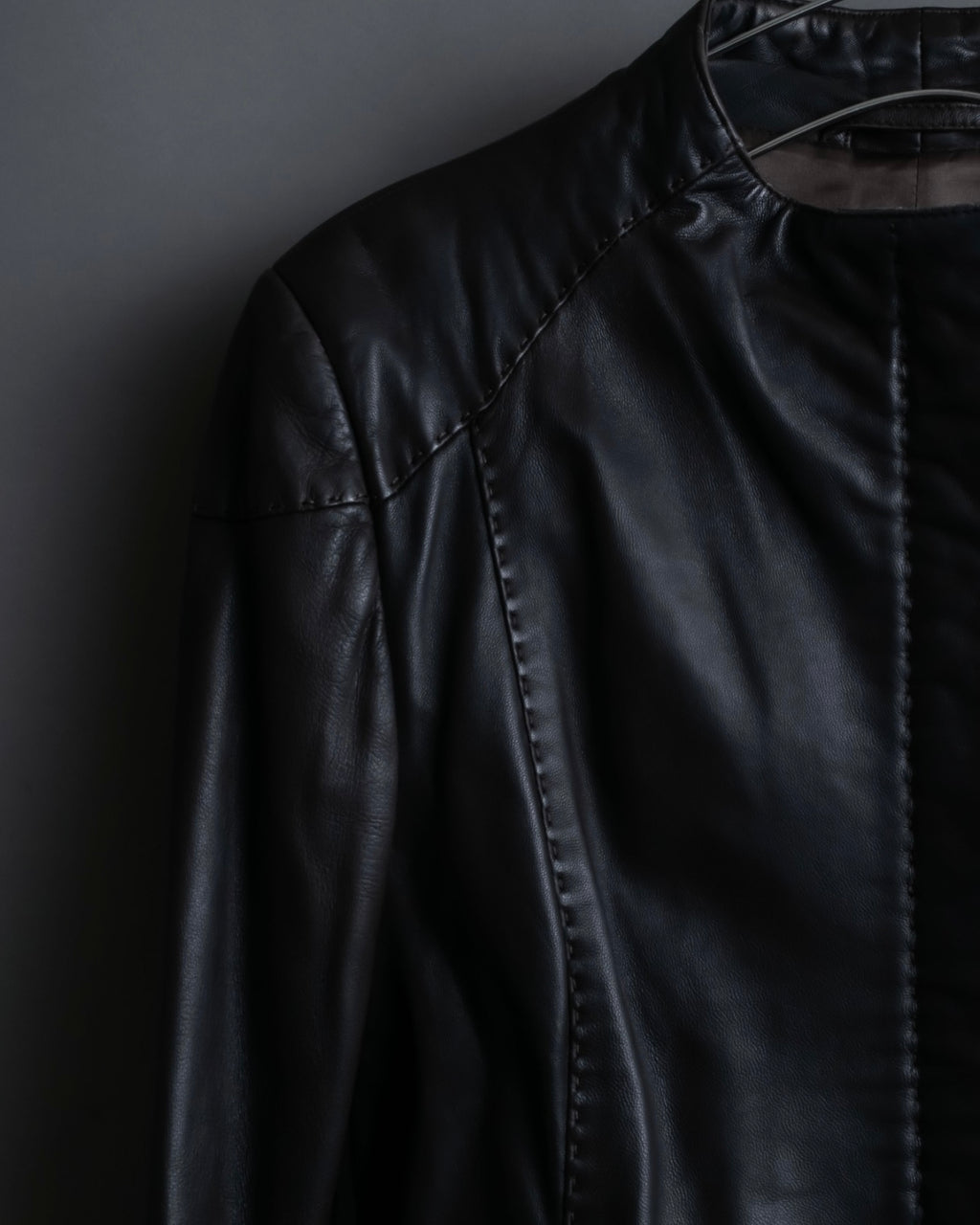 "Emporio Armani" leather stitch special design jacket