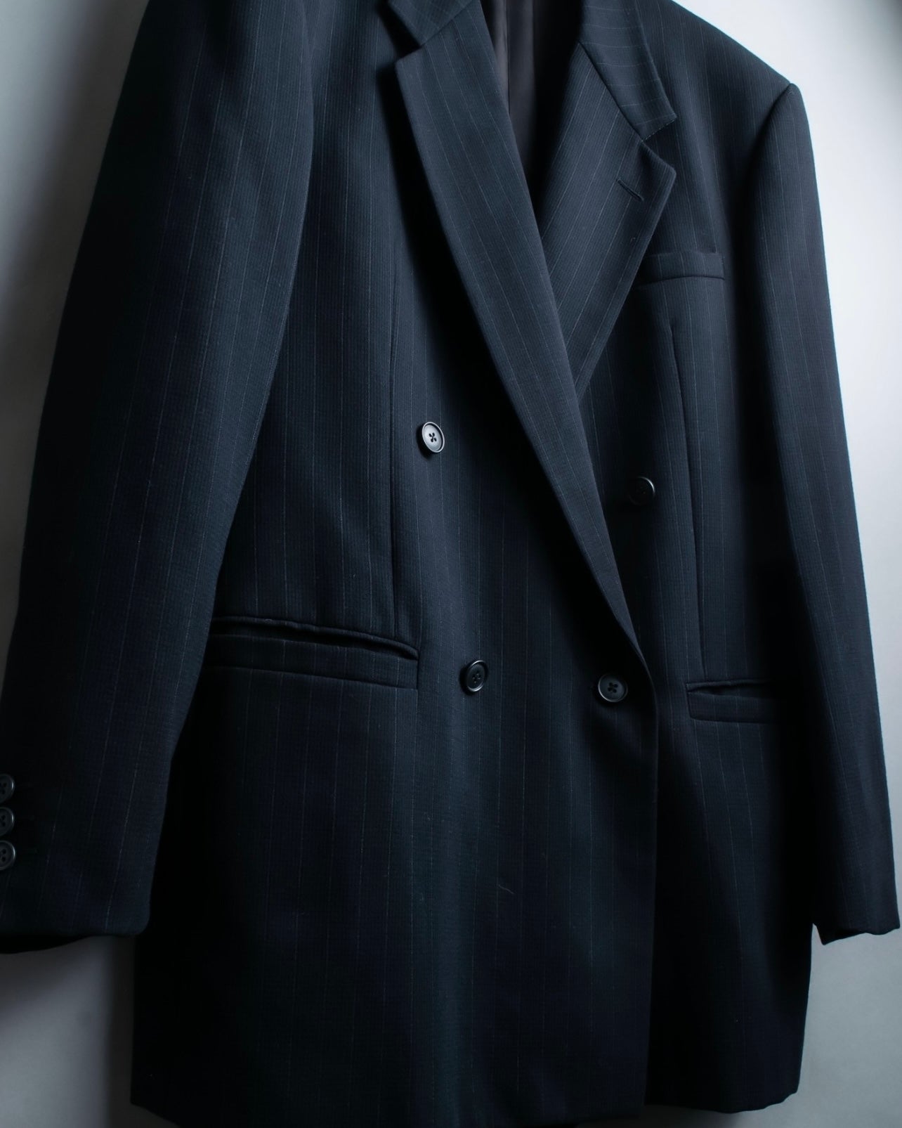 "VERSACE classic" power shoulder stripe tailored jacket setup