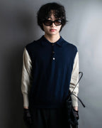 “Christian Dior” CD designed bicolor knit polo