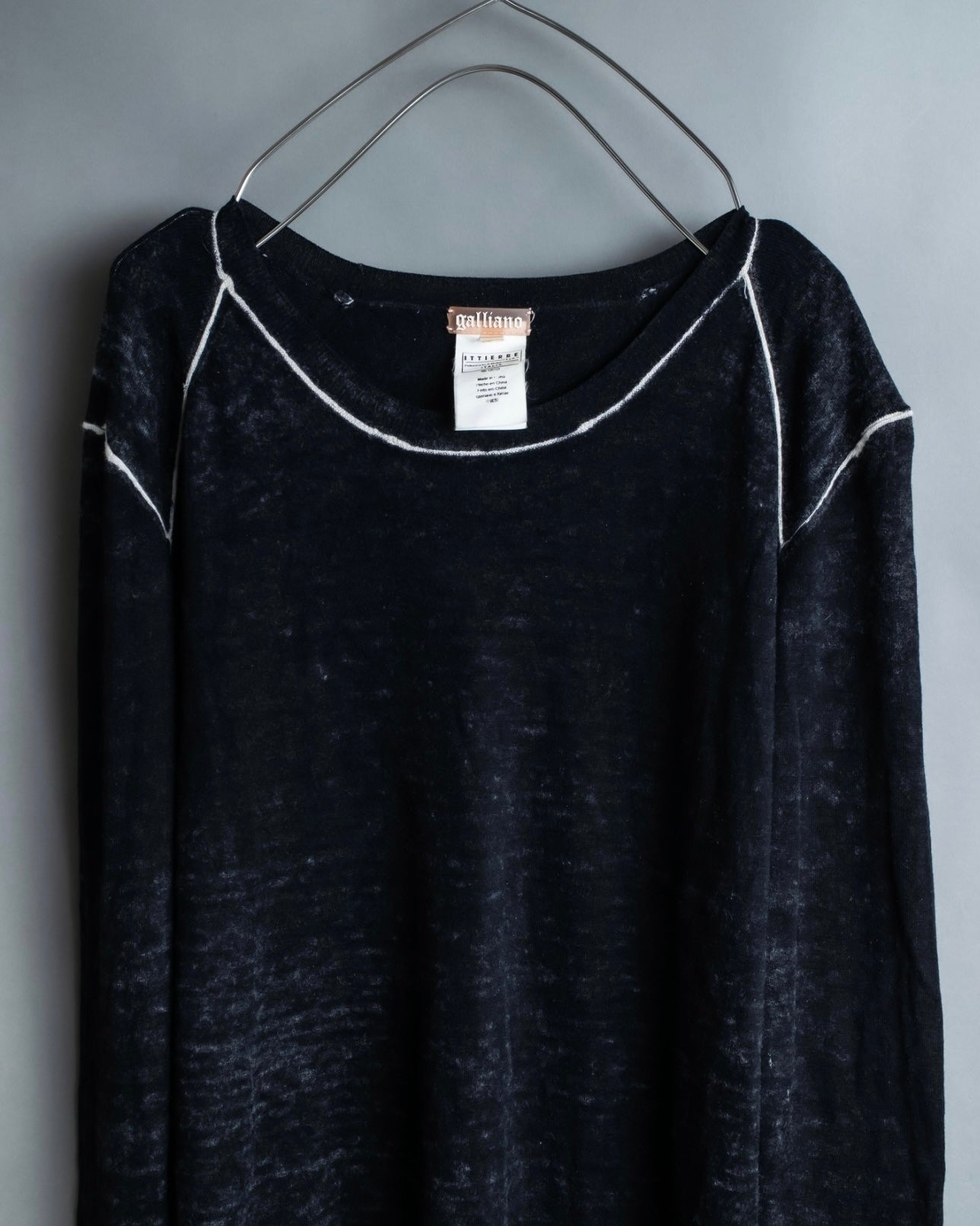 "Galliano" White noise knit