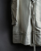 "Maurizio Pecoraro" gather sleeves glossy silver spring coat