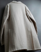 "SOWER" cashmere cotton double breasted tailored jacket