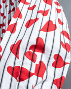 “JW Anderson” heart pattern designed striped shirt