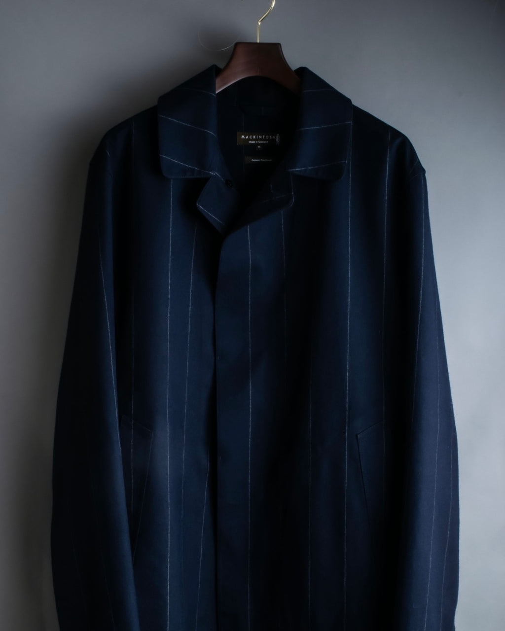 "MACKINTOSH" super oversized striped coat