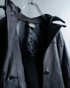 Vintage Leather x CORDUROY combination trench coat