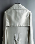 "Maurizio Pecoraro" gather sleeves glossy silver spring coat