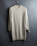 "MM6" Arm fringe design knit dress